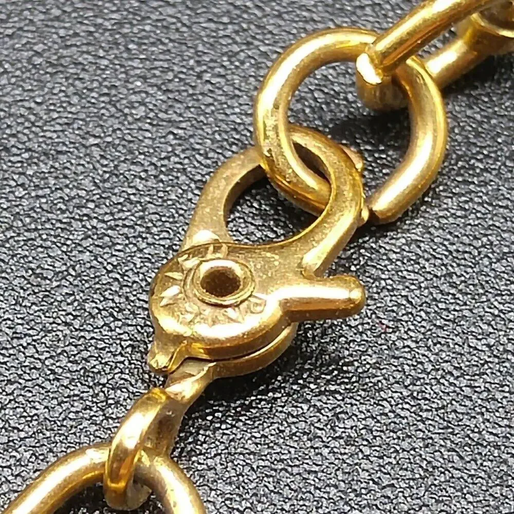 Monet Vintage Pendant Necklace, Gold Plated, Snake Chain, Sister Clasp, 30 Inch